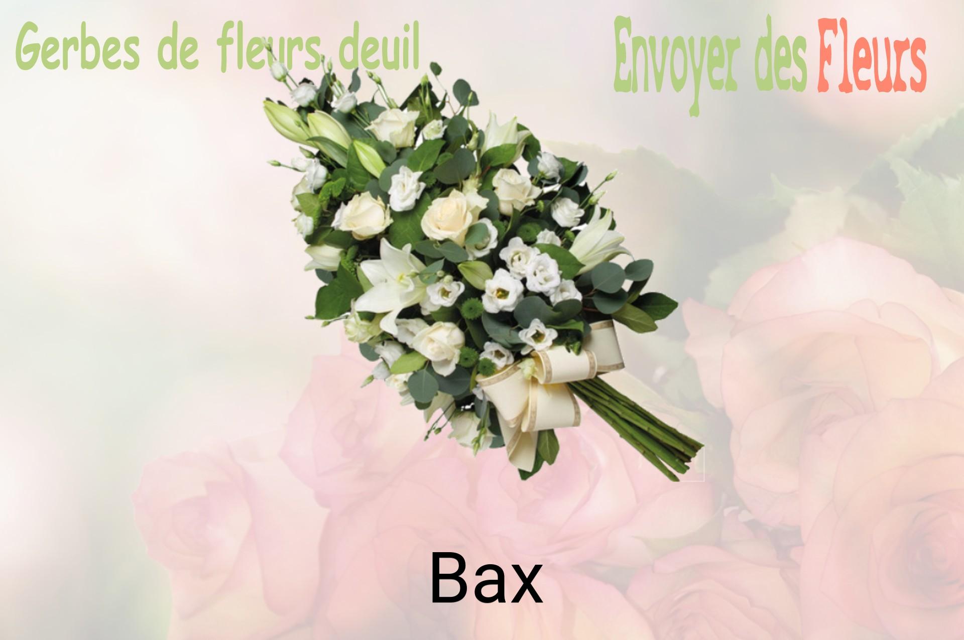 Gerbe de fleurs de deuil livrée à Bax